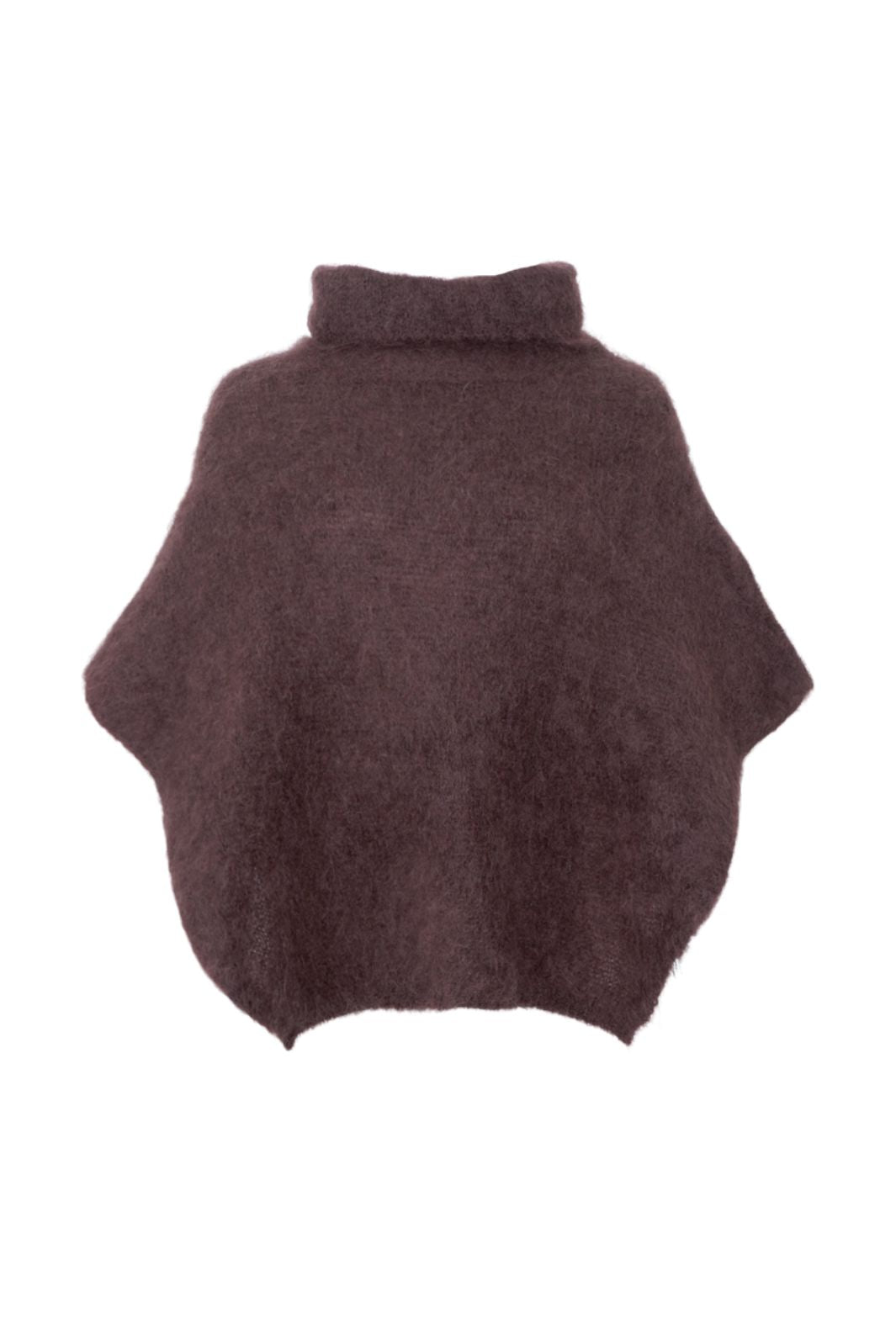 Black Colour - Bcbjoerk Roll Neck Poncho 1273 - Coffee