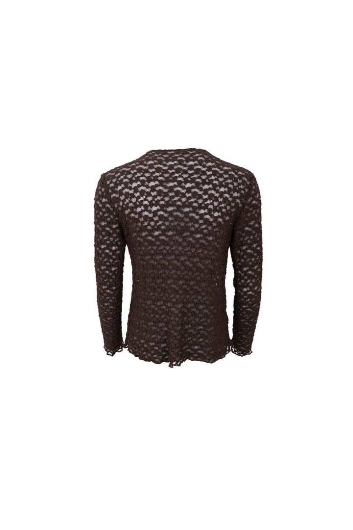 Black Colour - Bcblair Ls Lace Blouse 41049 - Shirts - Coffee