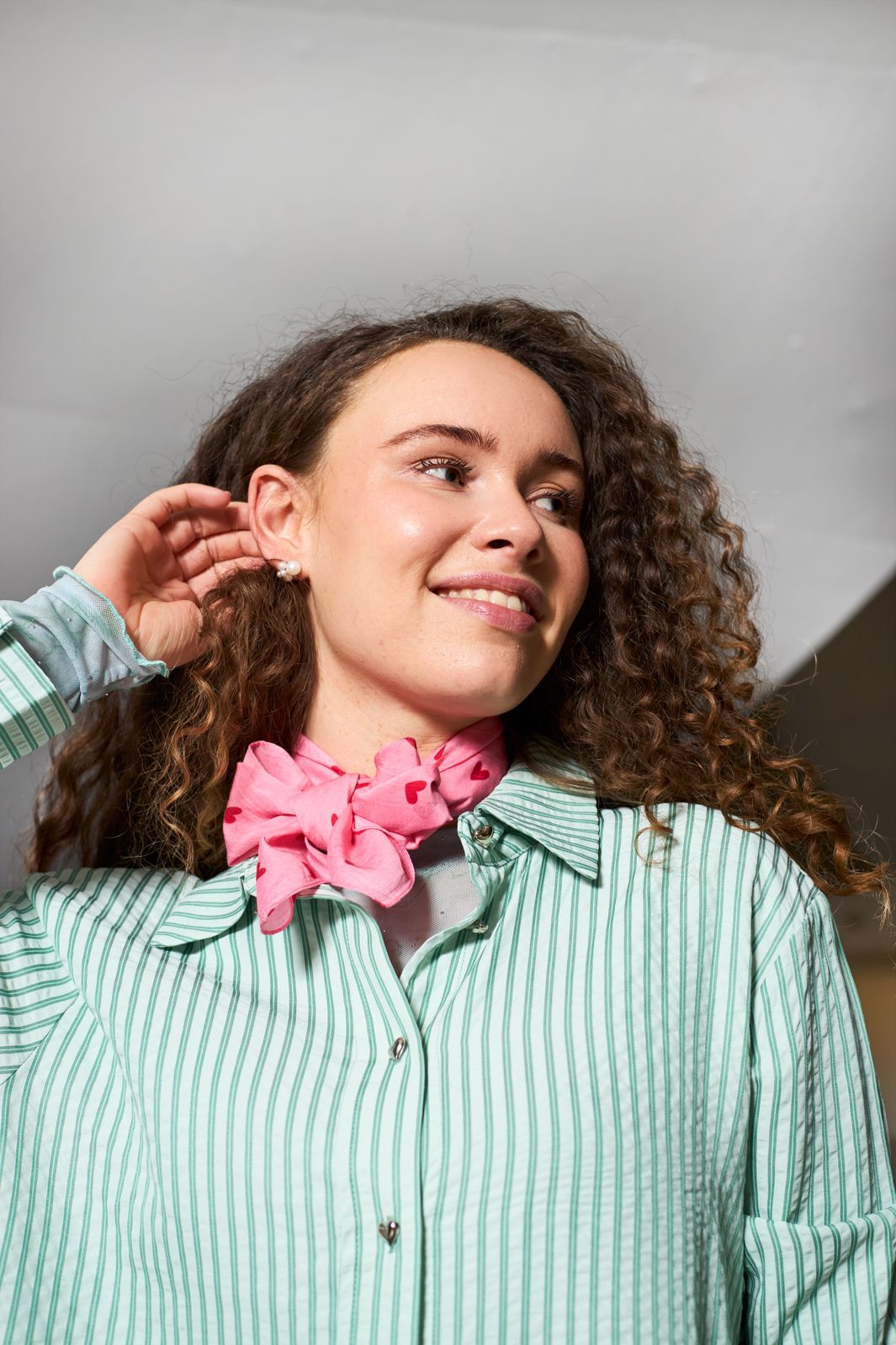 Black Colour - Bcclaudine Mini Scarf 3657 - Pink Red