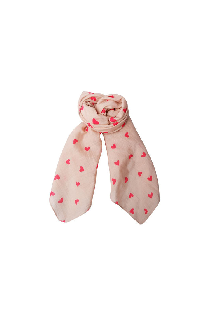 Black Colour - Bcclaudine Mini Scarf 3657 - Rose Heart