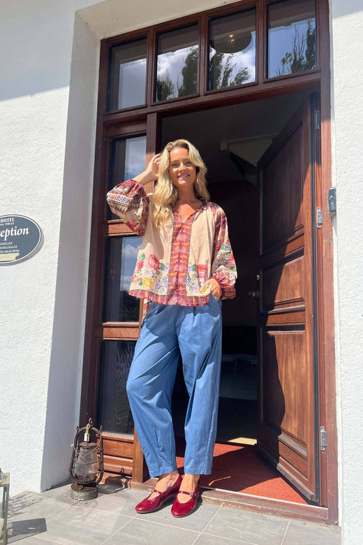 Black Colour - Bcdavina Barrel Pant 40900 - Lt. Denim Melange Bukser 