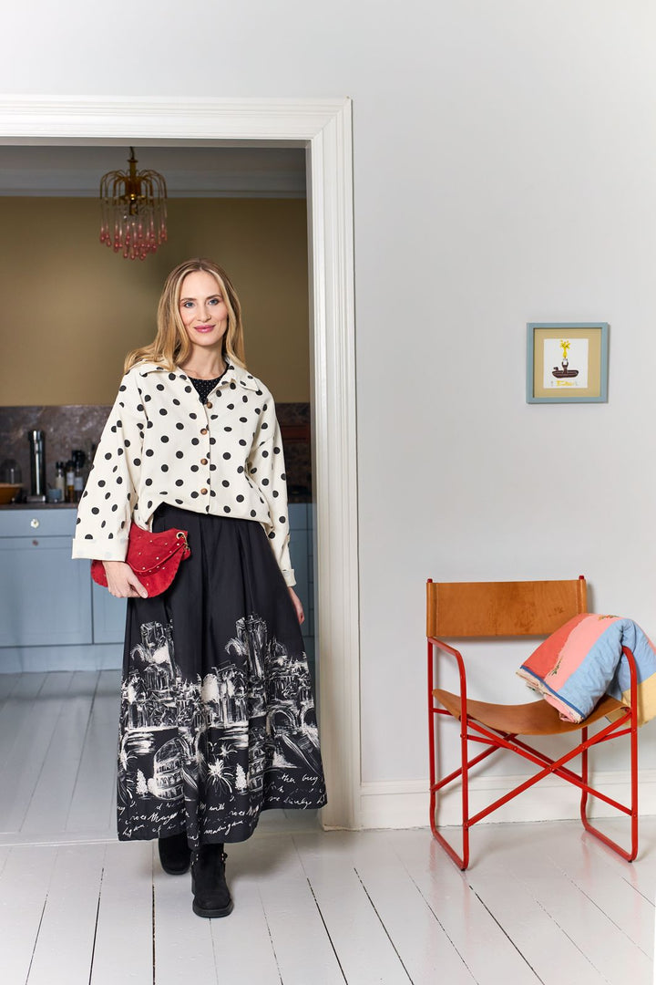 Black Colour - Bcellie Shirt Jacket 41101 - White Dot