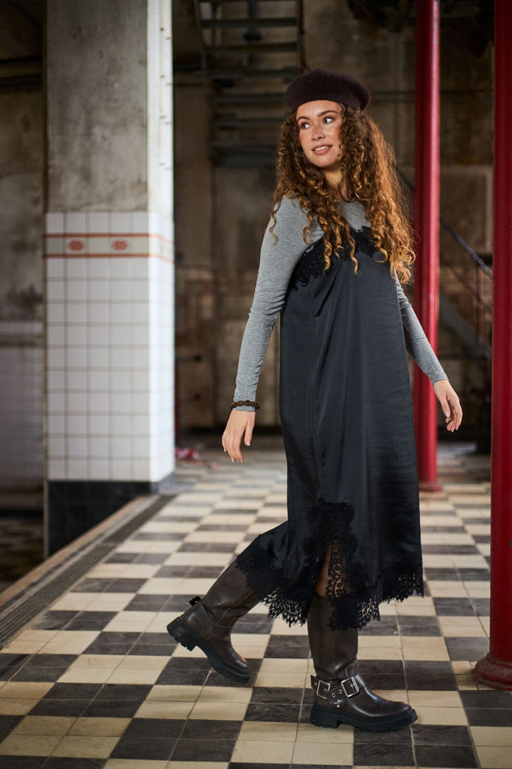 Black Colour - Bcevie Lace Strap Dress 41047 - Black