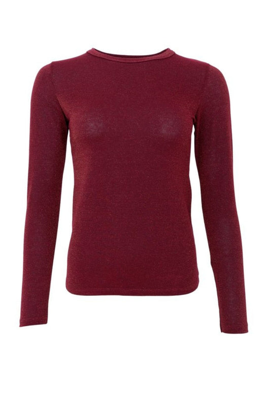 Black Colour - Bcfaye Lurex Blouse 3739 - Shirts - Plum Bluser 