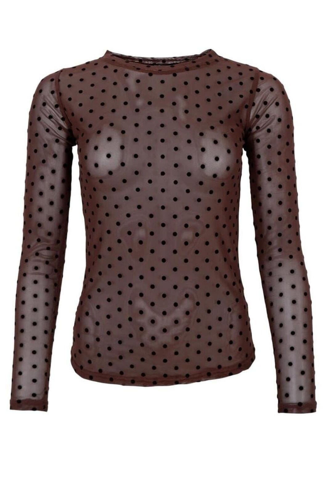 Black Colour - Bcjennie Dotted Mesh Blouse 40611 - Shirts - Coffee Bluser 