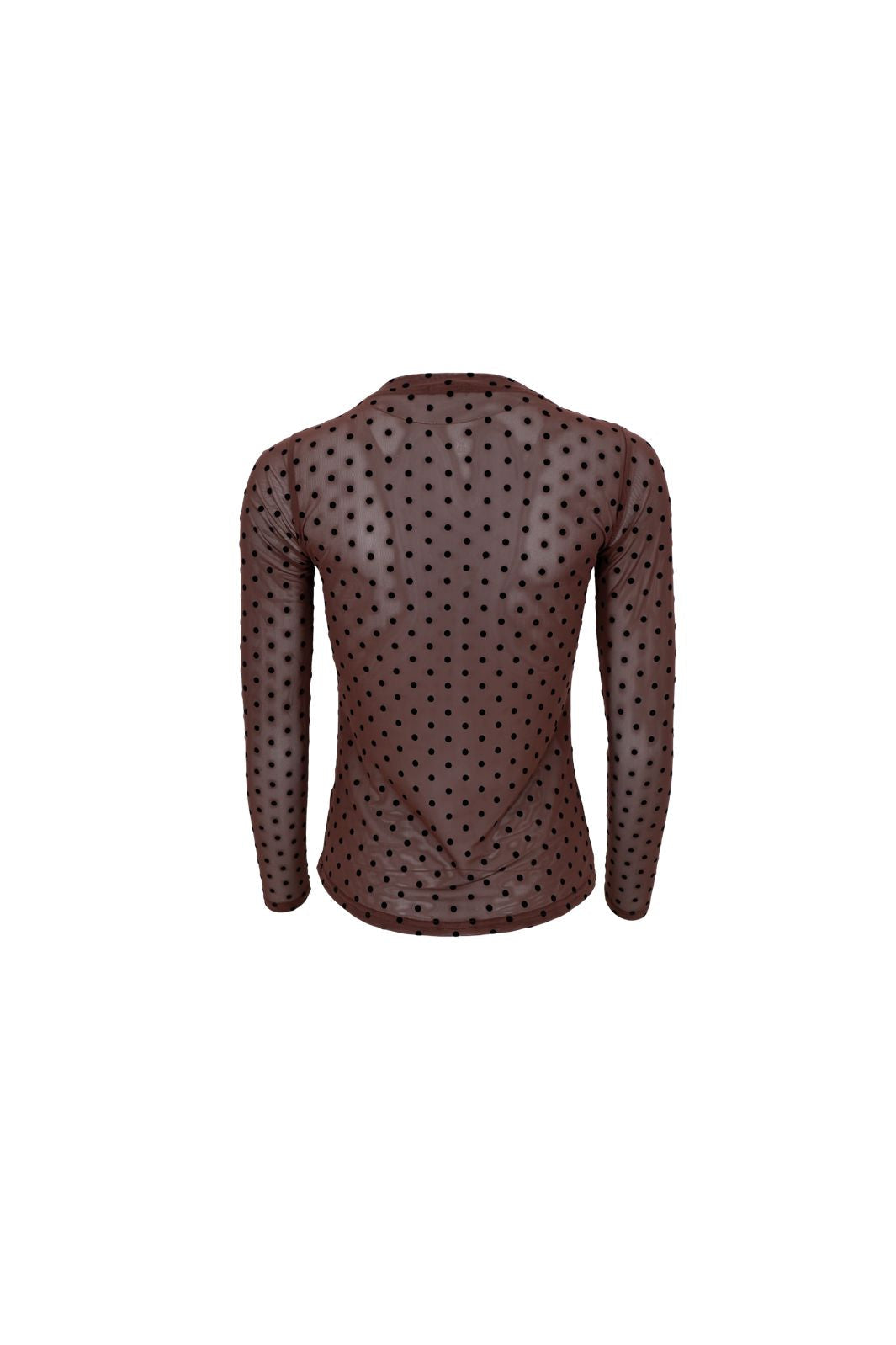 Black Colour - Bcjennie Dotted Mesh Blouse 40611 - Shirts - Coffee