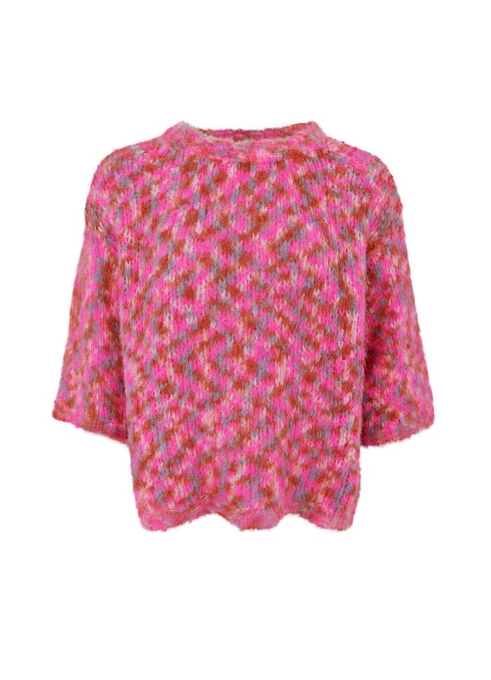 Black Colour - Bcjessa Multi Jumper 1244 - Pink Multi Strikbluser 