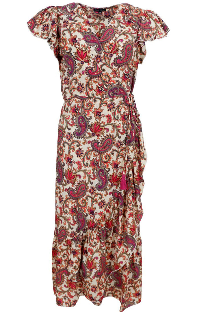 Black Colour - Bcluna Flared Wrap Dress 39151 - Vivid Rouge
