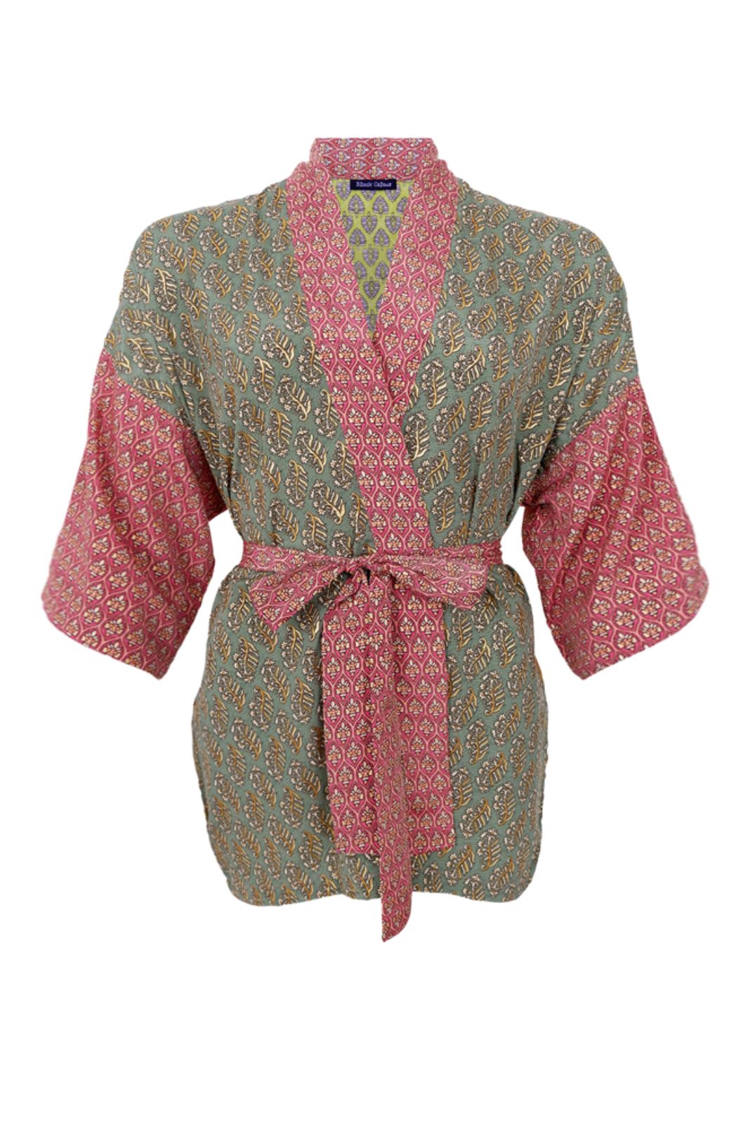 Black Colour - Bcluna Short Kimono 39149 - Vivid Passion