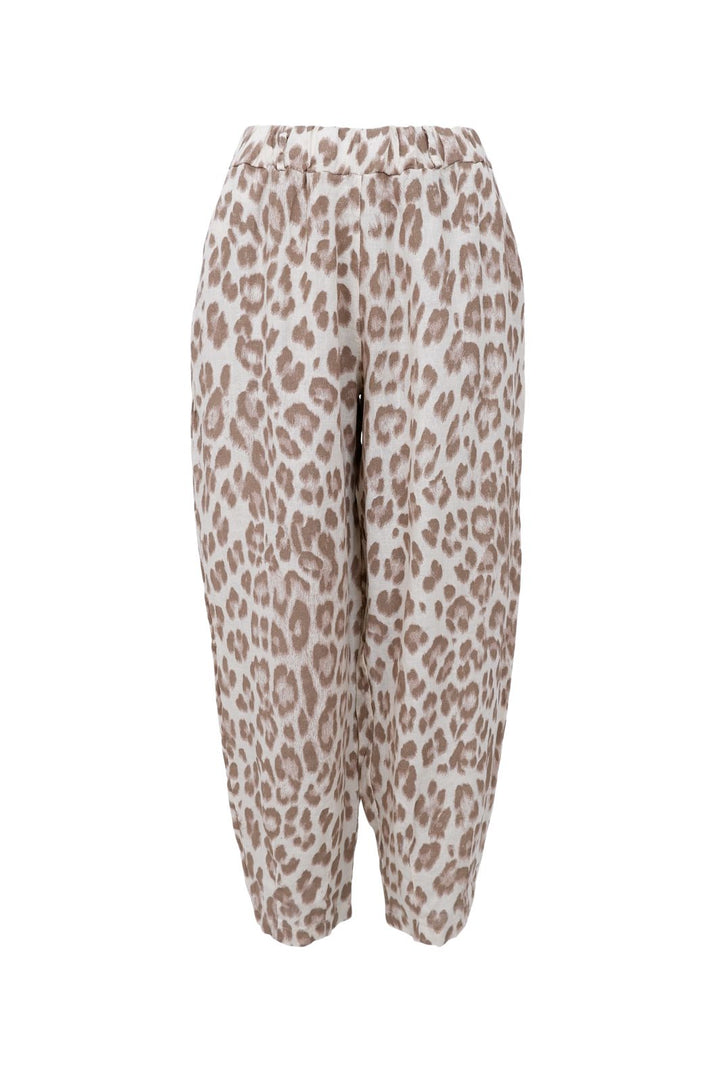 Black Colour - Bcmelina Barrel Linen Pant 41113 - Nougat Leo