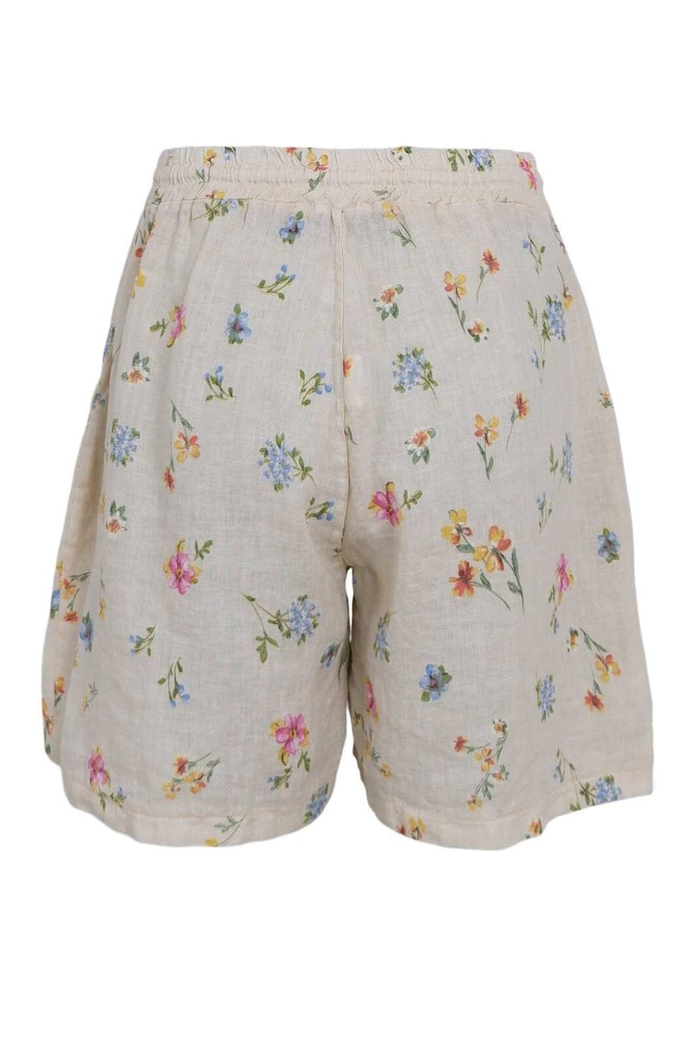 Black Colour - Bcmelina Linen Shorts 40575 - Flower