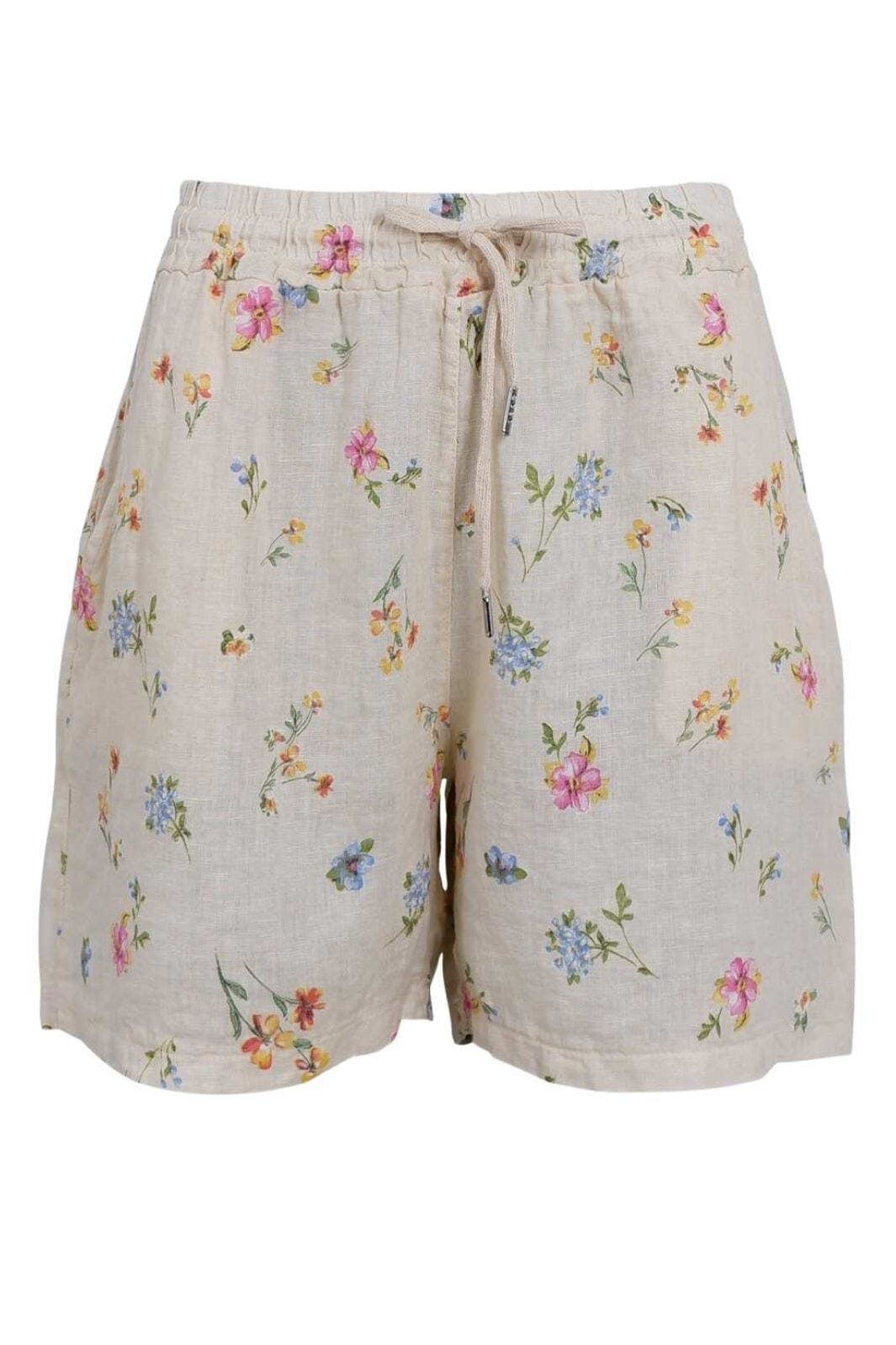 Black Colour - Bcmelina Linen Shorts 40575 - Flower