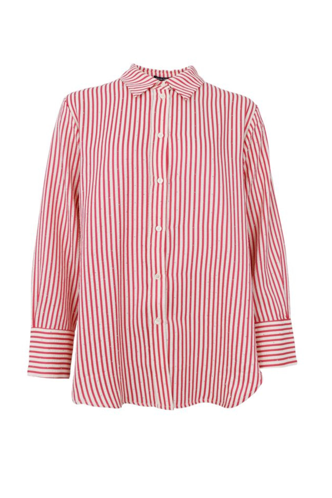 Black Colour - Bcstarry Strass Shirt 41074 - Red