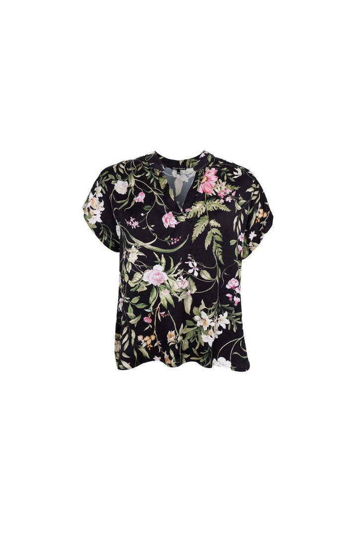 Vorbestellung - Black Colour - Bczennia Blouse 40916 - Black Flower