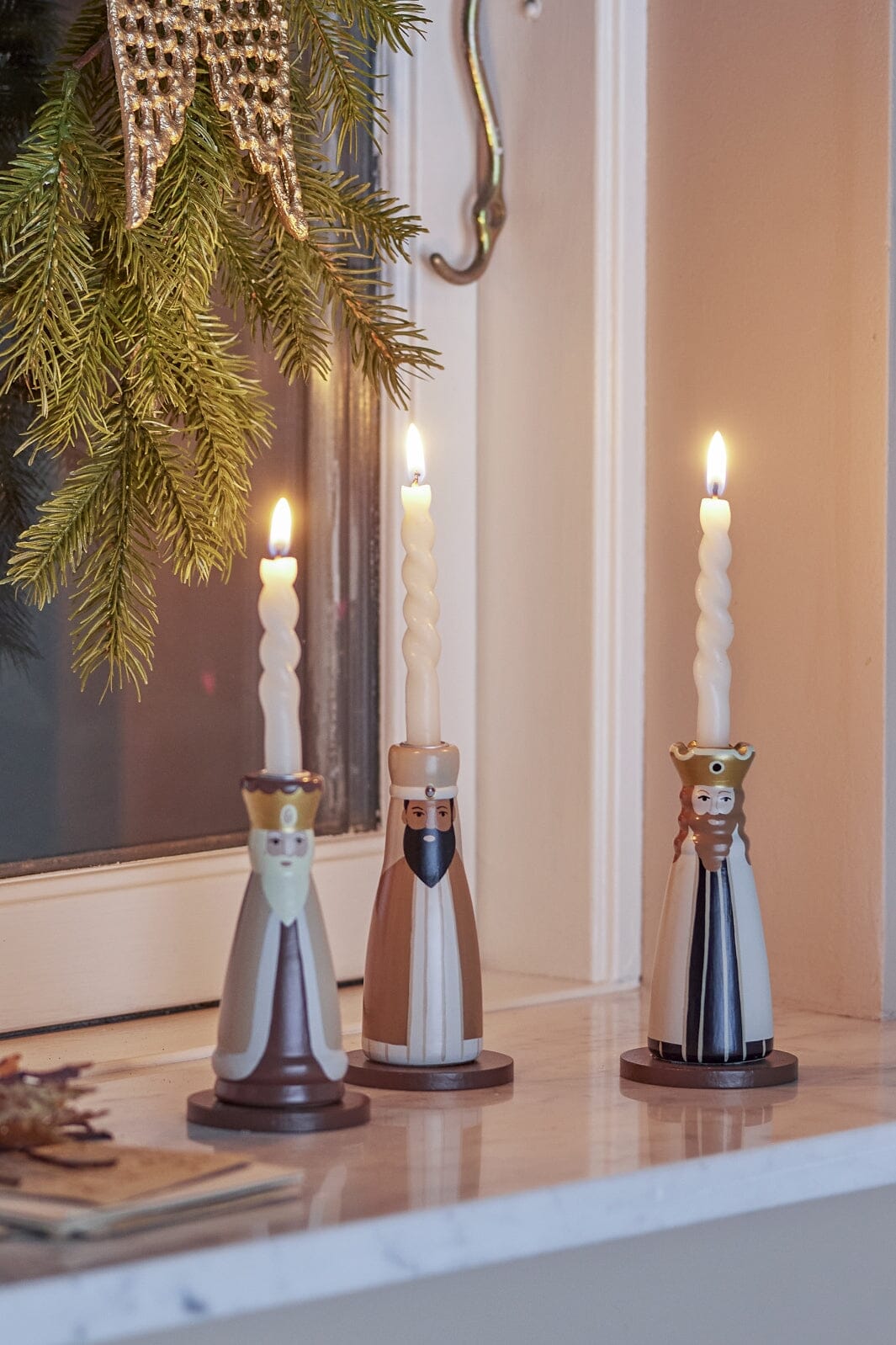 Bloomingville - Betiel Lysestage, Natur, FSC®100%, Bøg 82062836 - Nature Interiør 