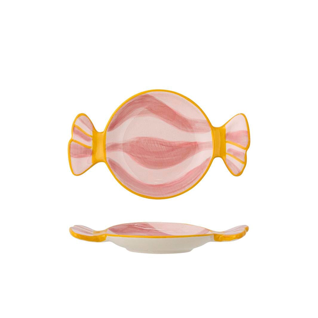 Bloomingville - Caramella Serveringsfad, Rosa, Stentøj 82062872 - Rose