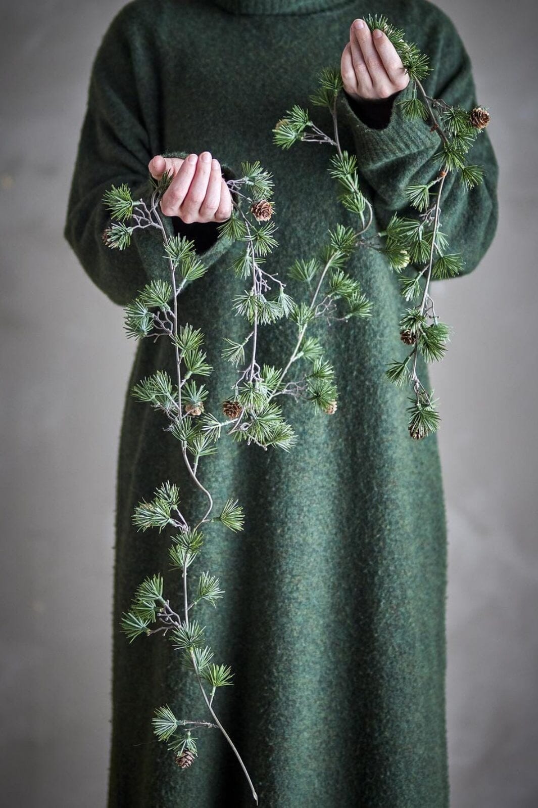 Bloomingville - Cedar Guirlande, Grøn, Kunstige Blomster 82072373 - Green Interiør 