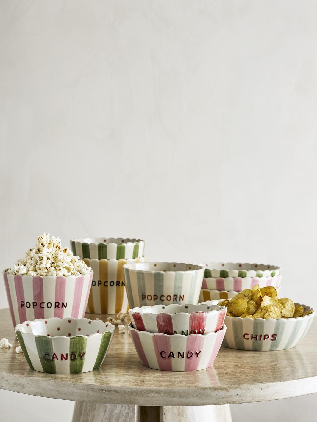 Bloomingville - Chip Skål, Gul, Stentøj 82069737 - Yellow