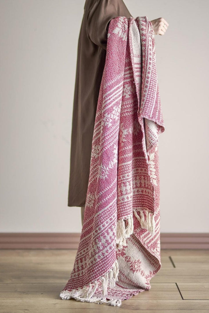 Bloomingville - Oia Plaid, Rød, Genanvendt Bomuld 82066518 - Red Interiør 