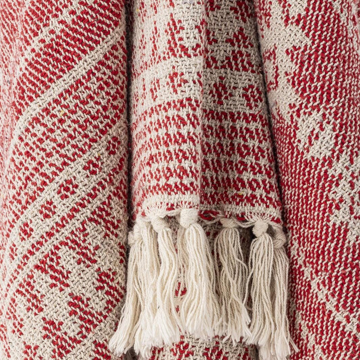 Bloomingville - Oia Plaid, Rød, Genanvendt Bomuld 82066518 - Red