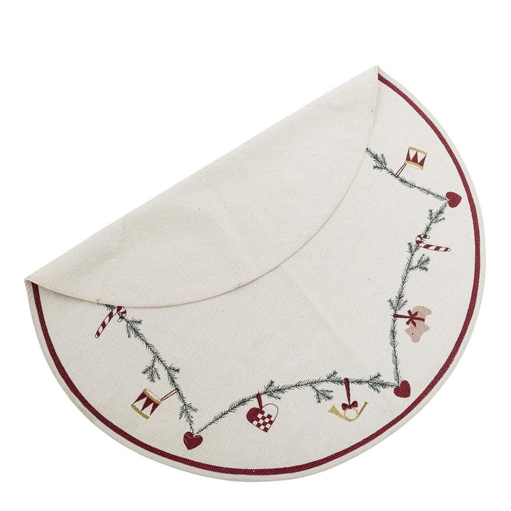 Bloomingville - Yule Juletræstæppe, Rød, Bomuld 82062316 - Red