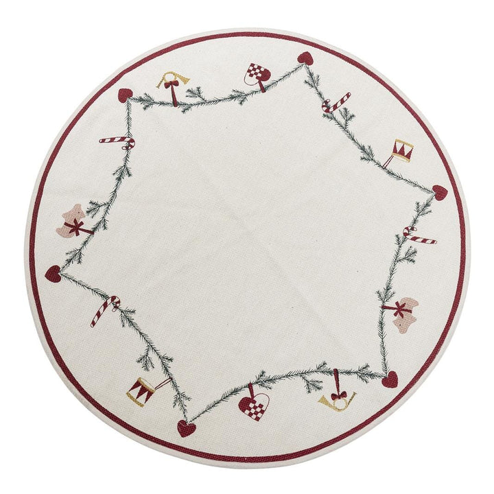 Bloomingville - Yule Juletræstæppe, Rød, Bomuld 82062316 - Red