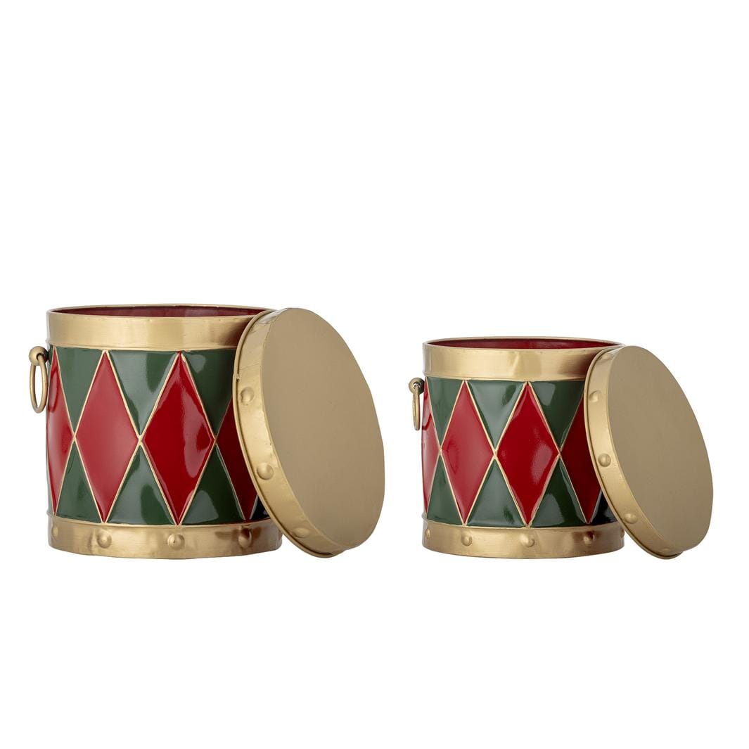 Bloomingville - Yuri Æske m/låg, Rød, Metal 82061761 - Red