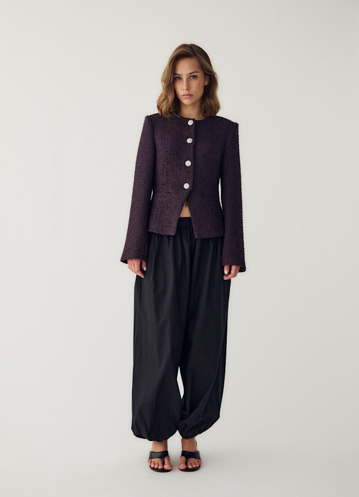Noella - N-Kasaundra Ls Blazer 17180002 - 473 - Dark Plum