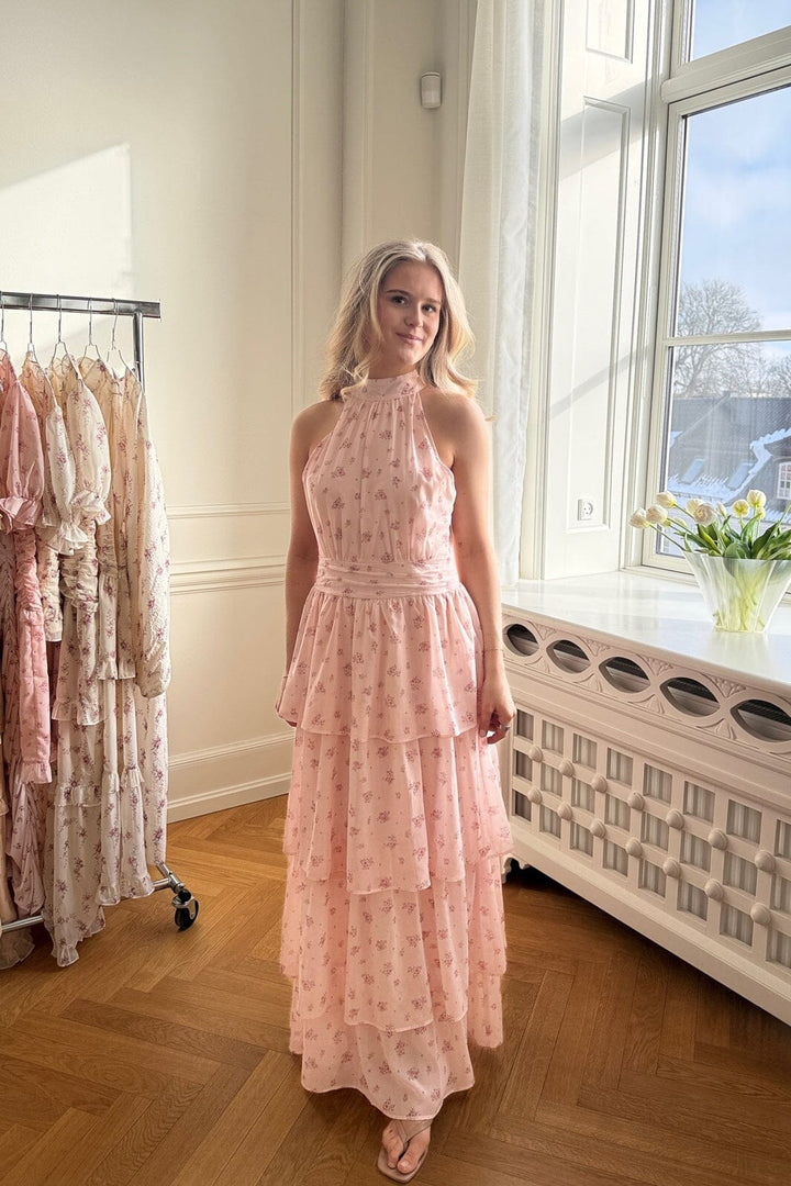 BYIC - Belleic Long Dress A25141 - Pink Flower Print