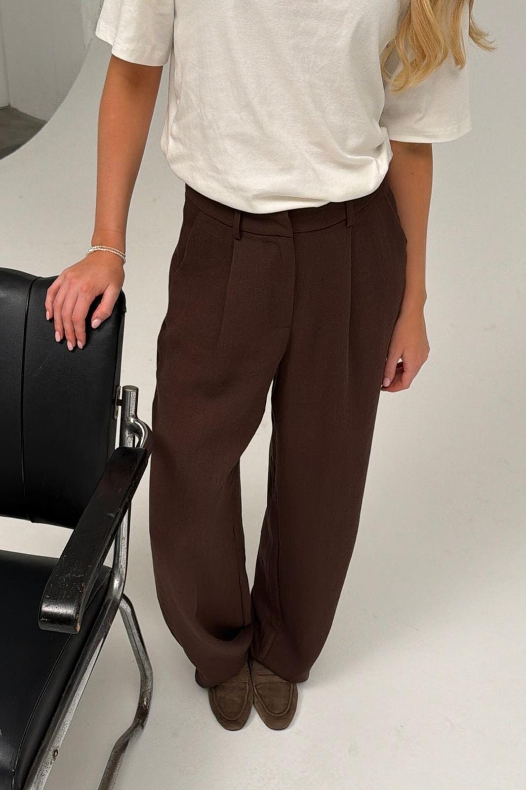 BYIC - Celinaic Pants A2351 - Dark Brown Texture Bukser 