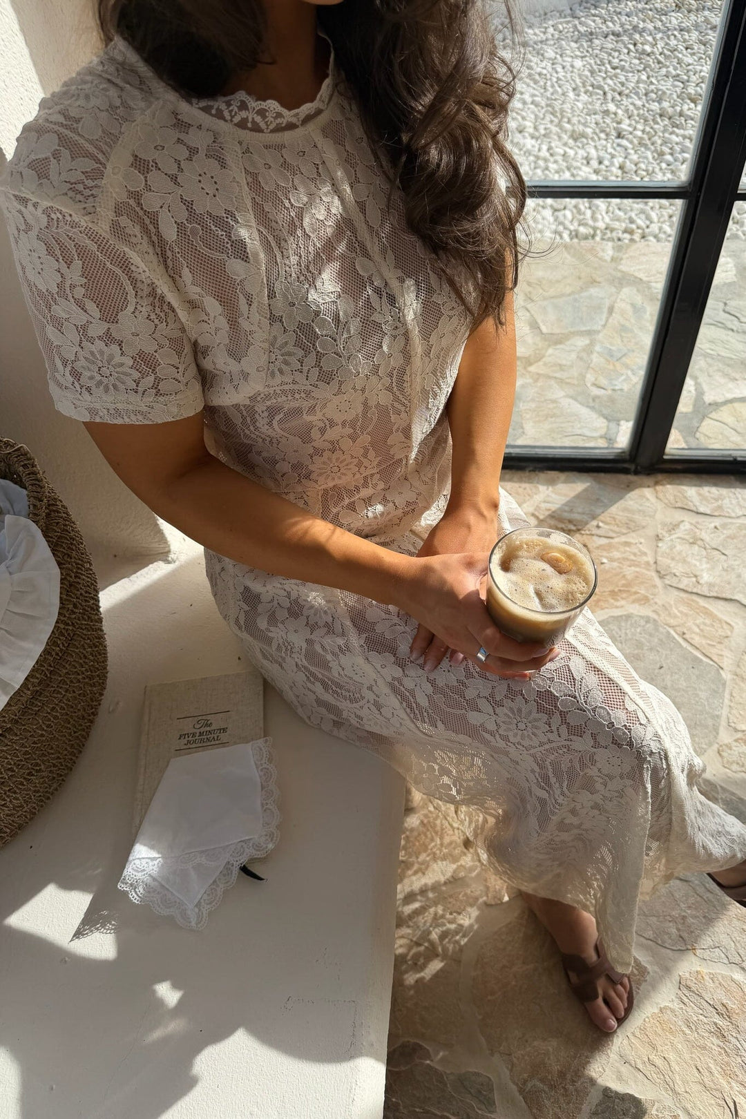 BYIC - Elliaic Long Dress A25168 - Off White Lace Kjoler 