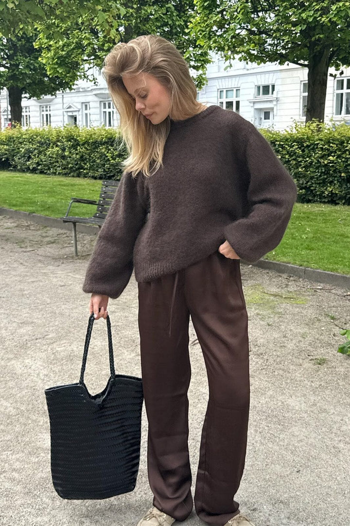 BYIC - Fieic Pants A23851 - Dark Brown Satin