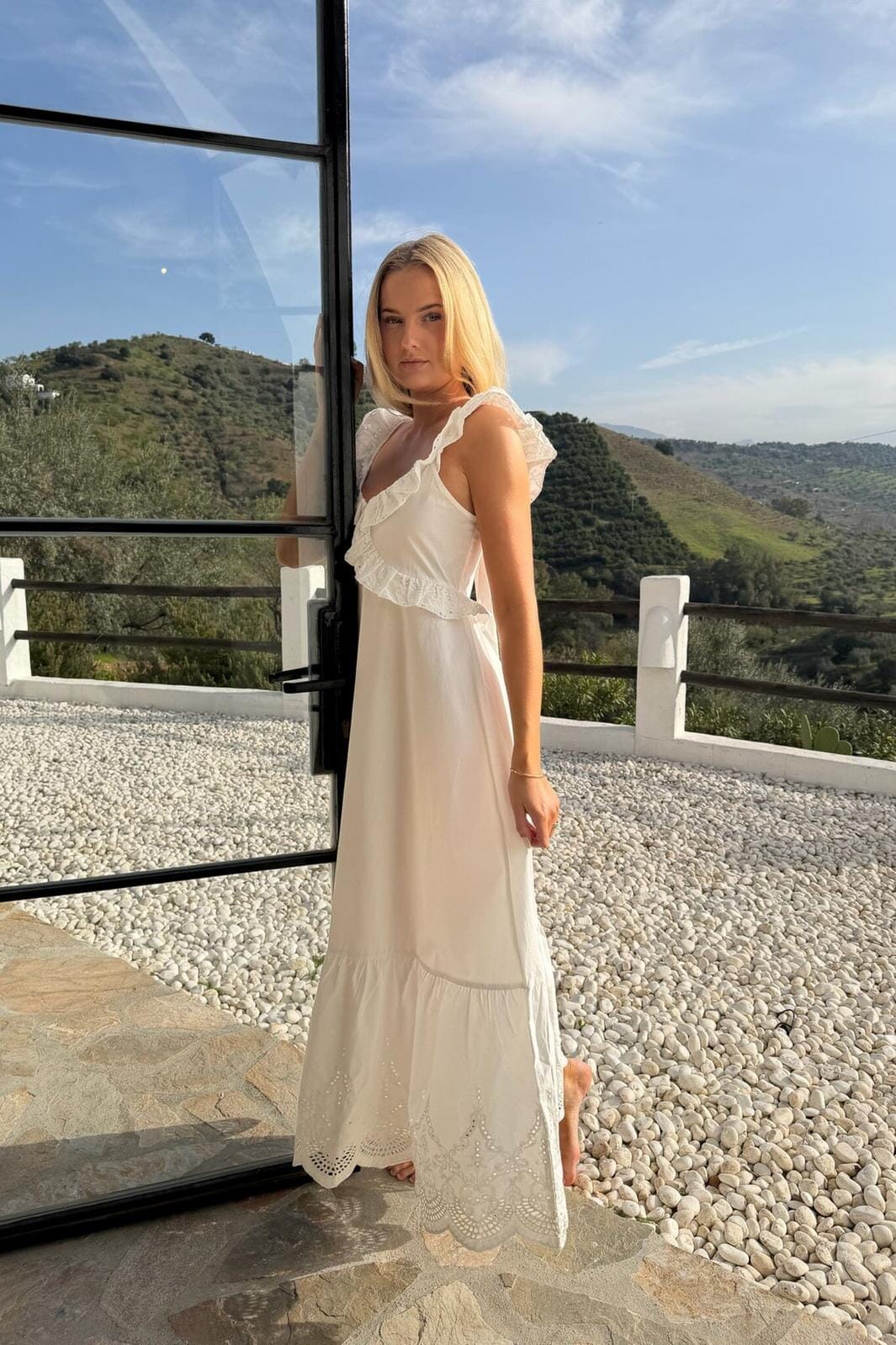 BYIC - Melbaic Dress A25172 - White Embroidery Kjoler 