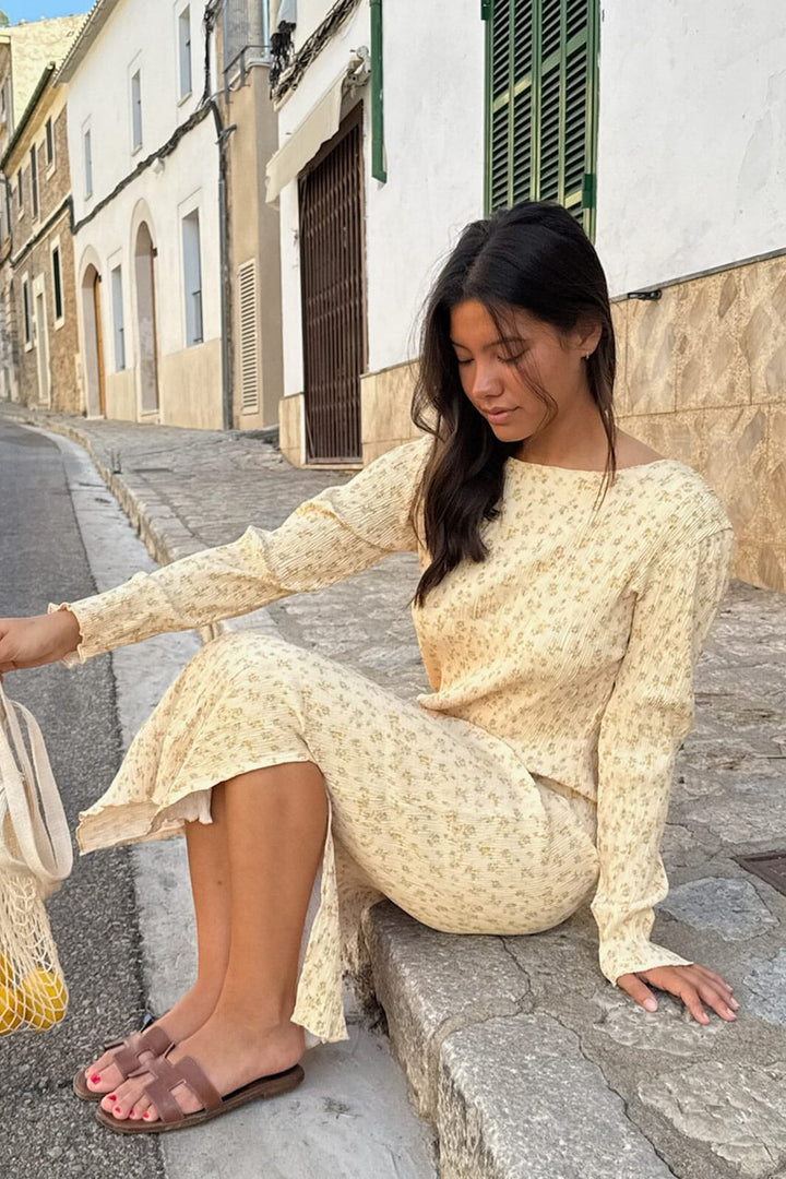 BYIC - Odaic Dress A1015 - Yellow Flower Print