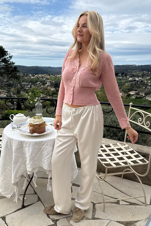 BYIC - Stellaic Cardigan 2025 - Dusty Rose Strikbluser 