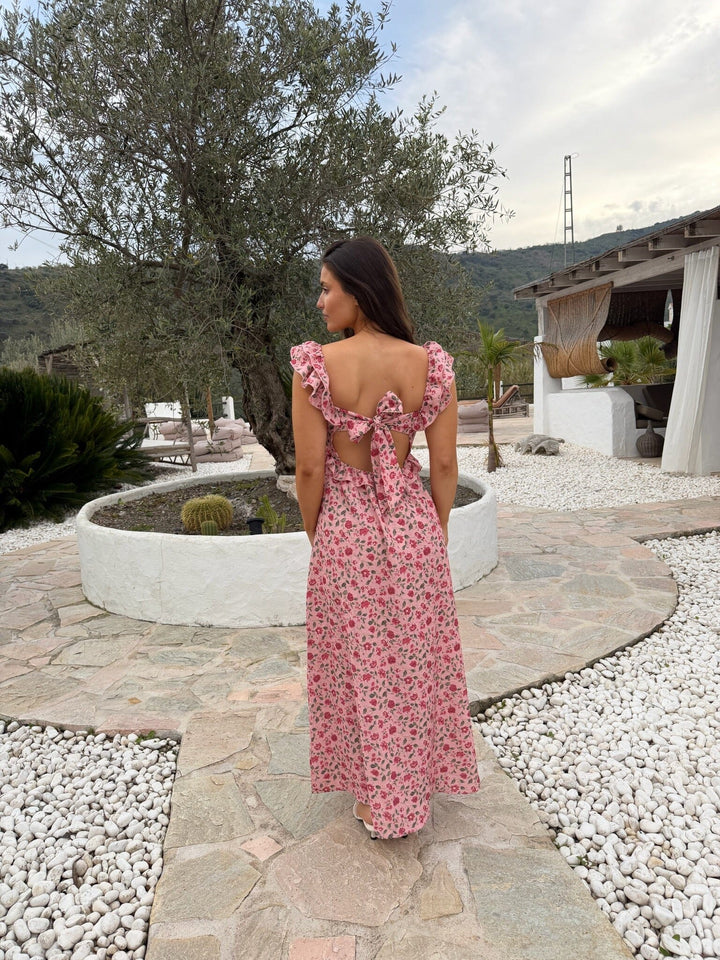 BYIC x Molly&My - Melbaic Dress A23117 - Pink Rose Print Kjoler 