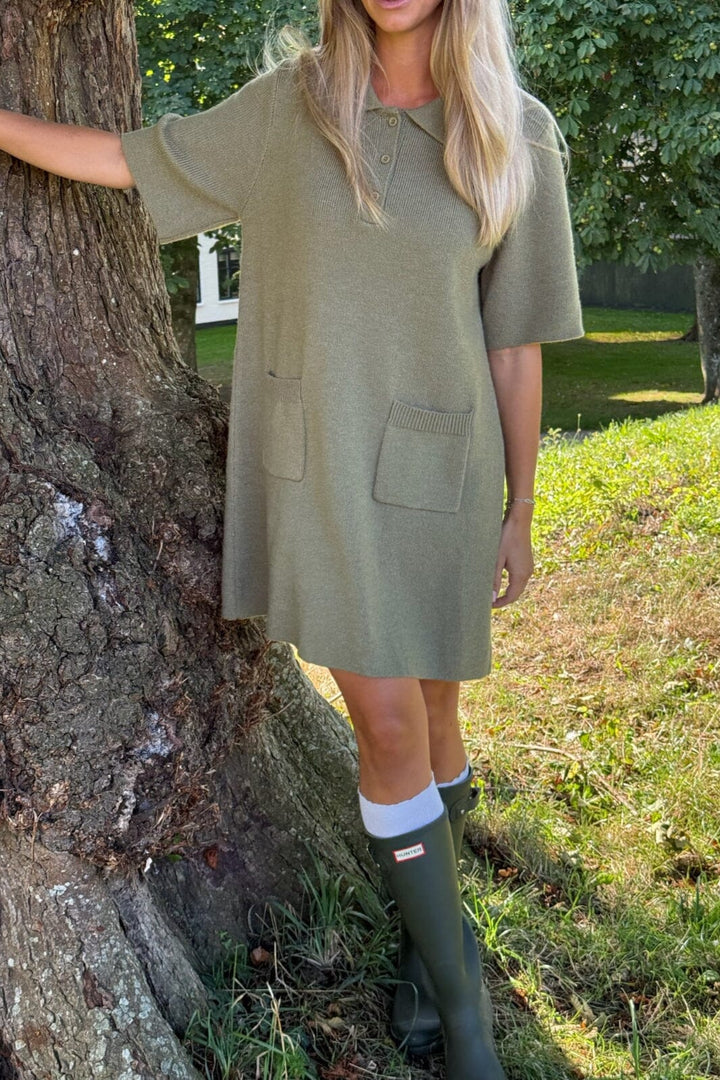 BYIC x Molly&My - Sific Knit Dress H097-3 - Army Green Kjoler 
