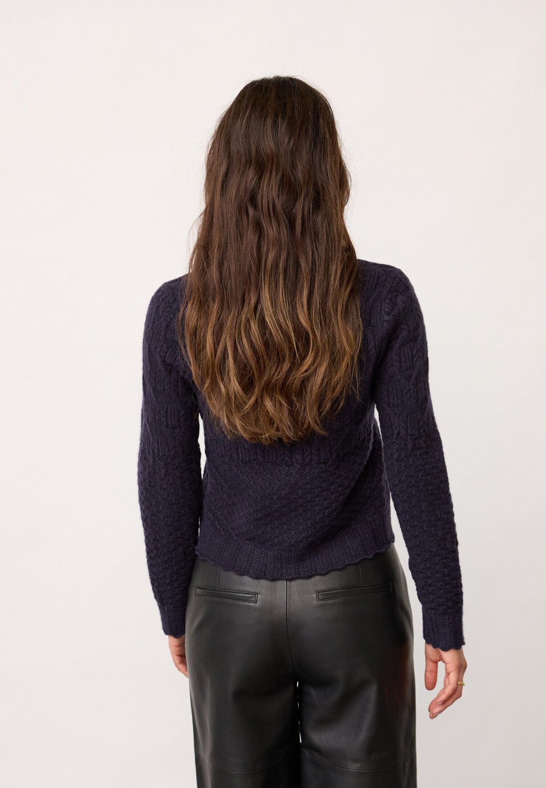 Co´Couture - 32130 Rowcc Pointelle Cardigan 500192 - 40007 - Navy Cardigans 