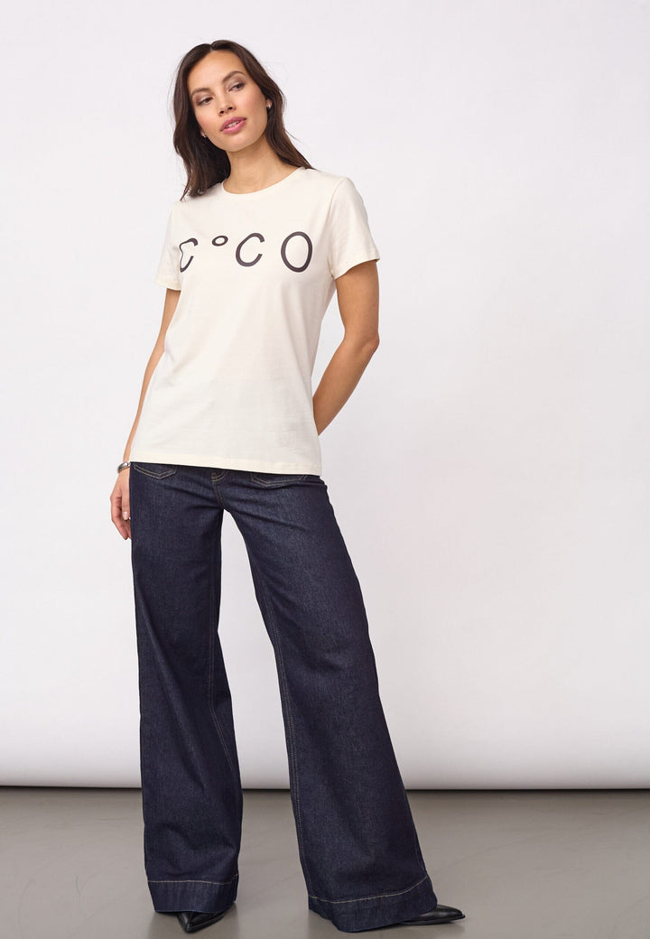 Co´Couture - 33200 Signaturecc New Tee 500100 - 10004 - Pearl T-shirts 