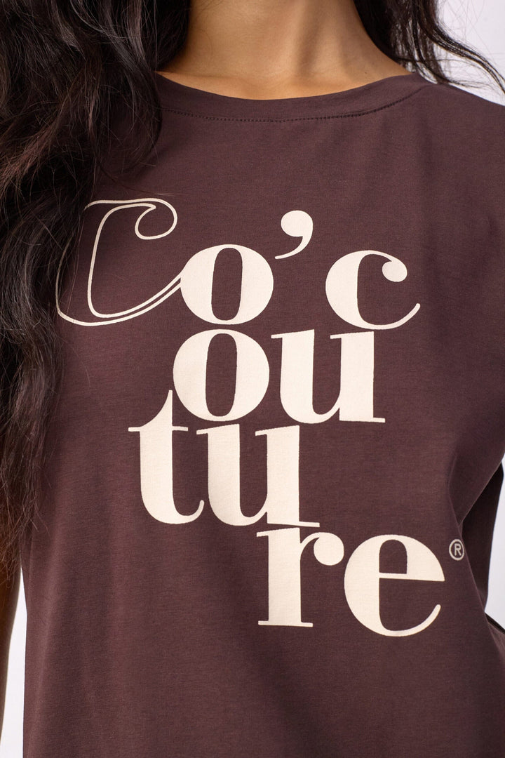 Co´Couture - 43002 Co´Couturecc Tee 500101 - 20015 - Chocolate Plum T-shirts 