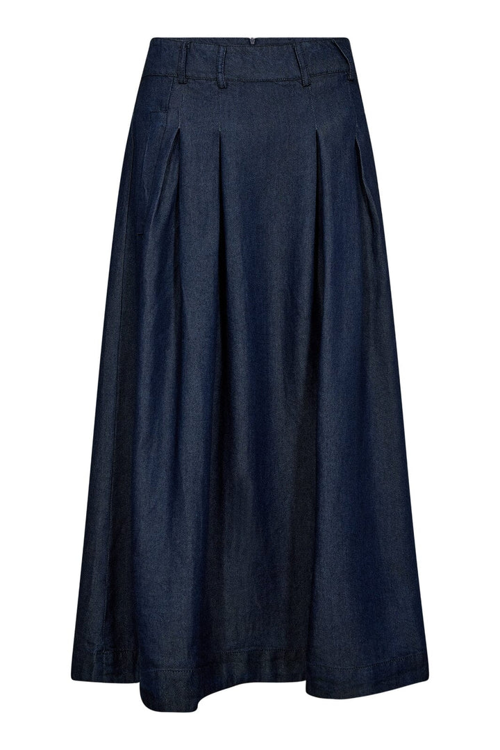 Co´Couture - Anyacc Denim Pleat Skirt 34181 - 575 - Navy Denim Nederdele 