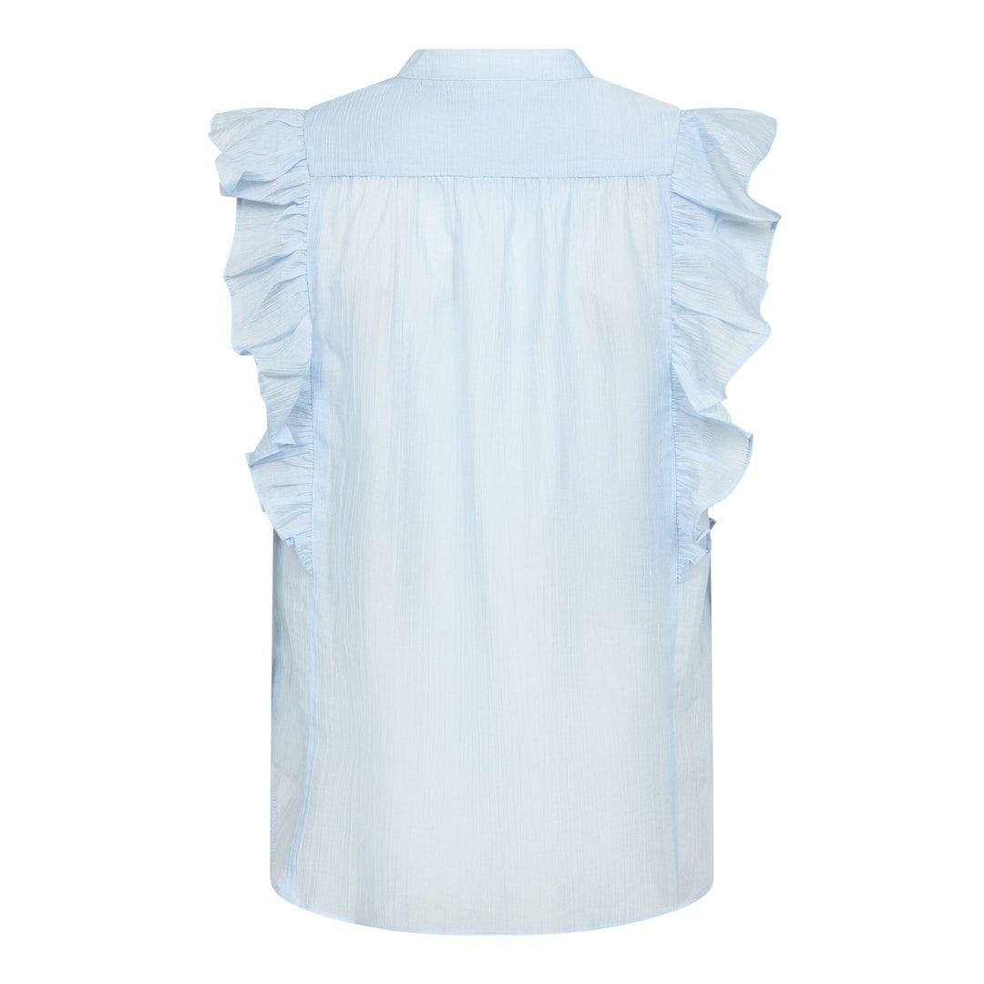 Co´Couture - Avicc Lace Ss V-Top 500168 - 40004 - Pale Blue Toppe 