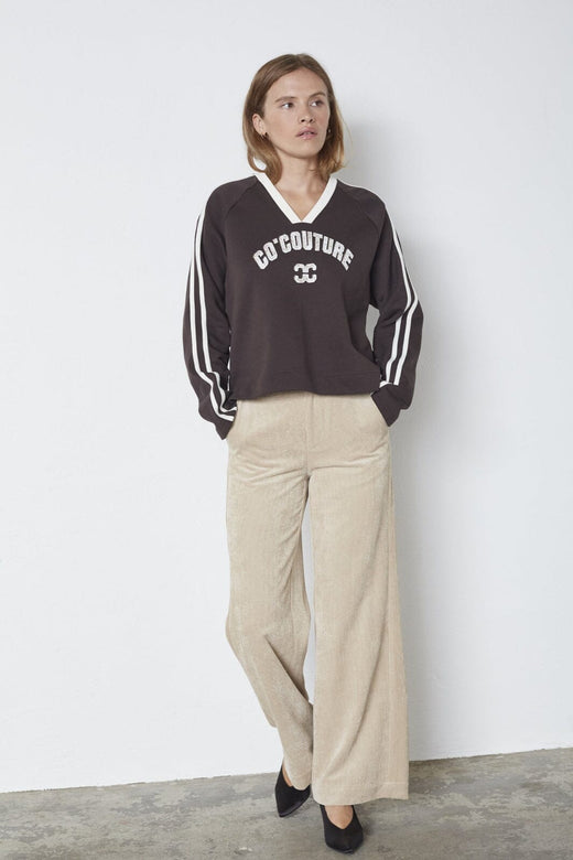 Co´Couture - Batucc Coco V-Sweat 47001 - 145 - Dark Brown Sweatshirts 