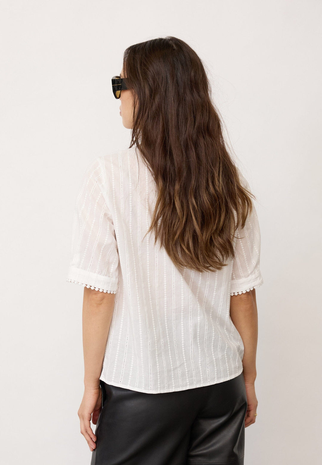 Co´Couture - Bessicc V-Blouse 500191 - 10002 - Off-White Bluser 
