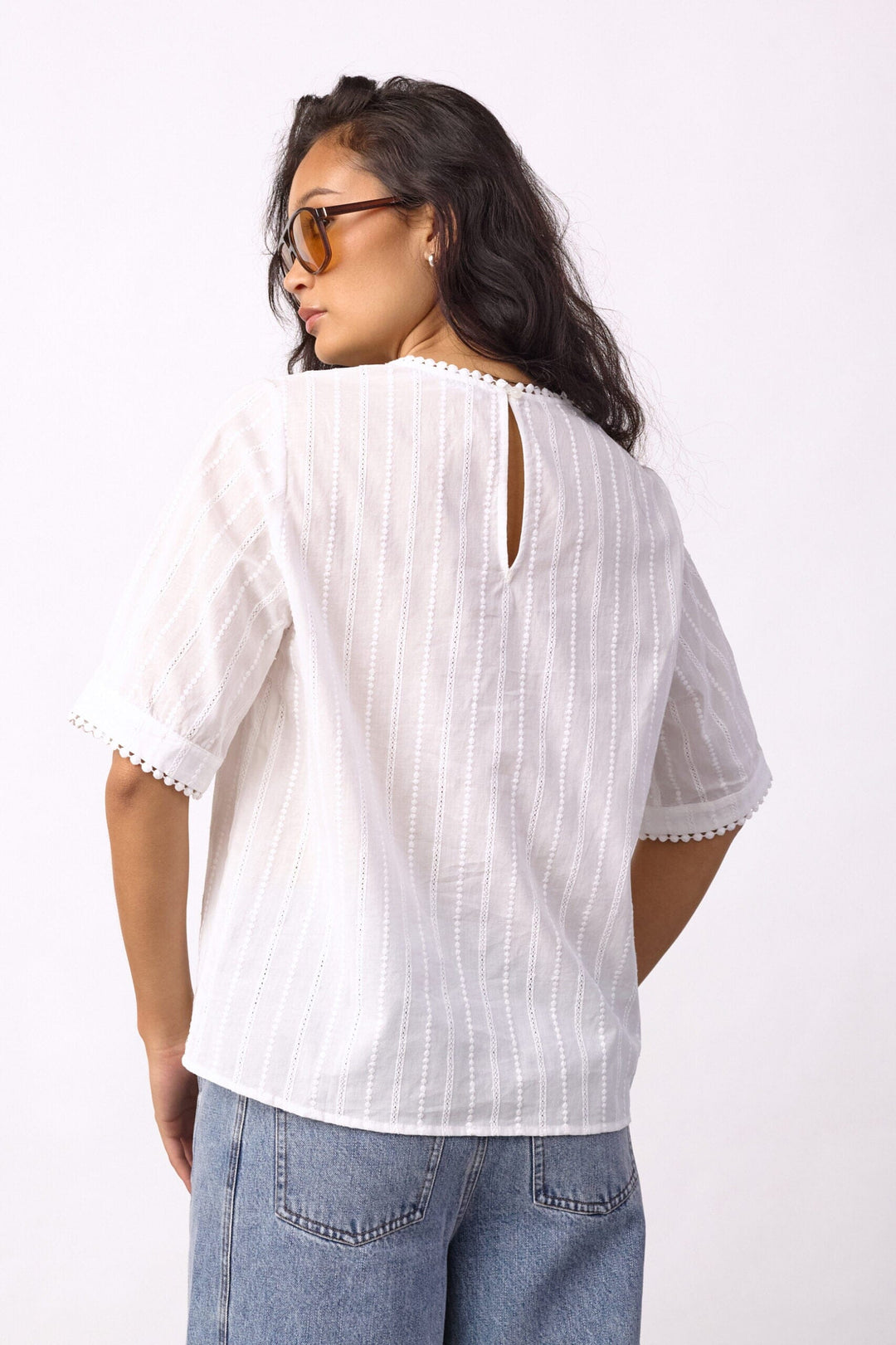 Co´Couture - Bessicc V-Blouse 500191 - 10002 - Off-White Bluser 