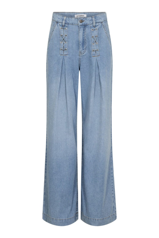 Co´Couture - Cindycc Eyelet Wide Jeans 31529 - 114 - Fade Denim