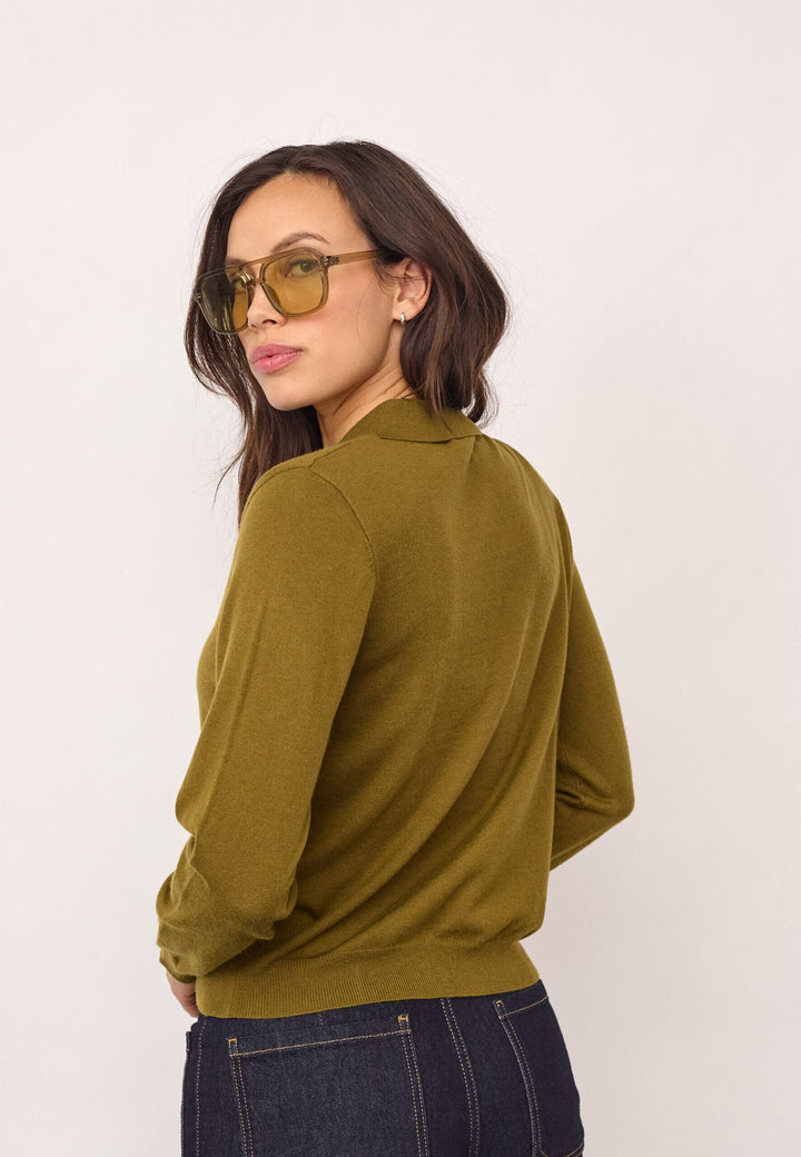 Co´Couture - Corycc Padded Polo Knit 500212 - 60007 - Fern Green Skjorter 