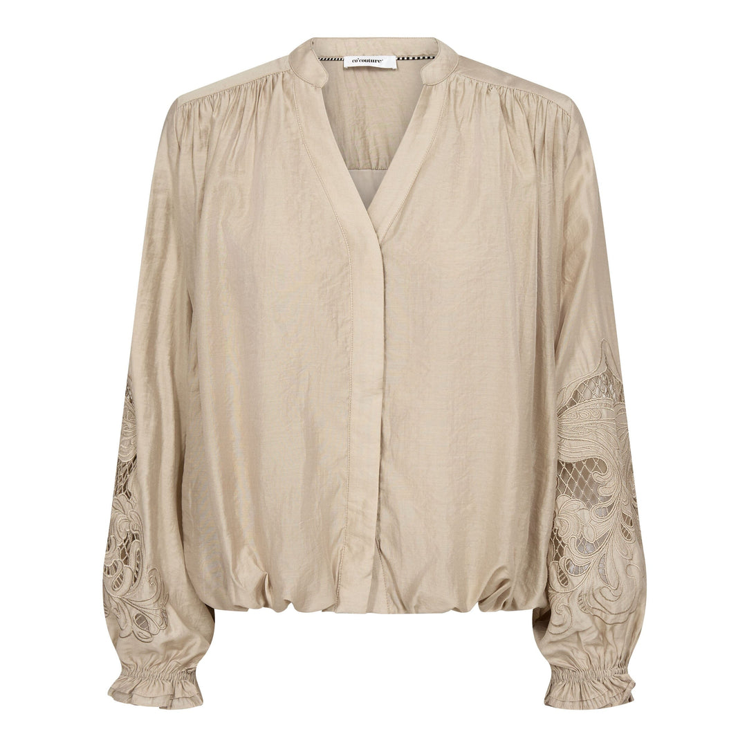 Co´Couture - Delincc Balloon Emb Shirt 500204 - 20014 - Mink Skjorter 