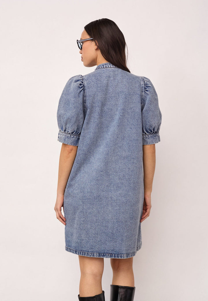 Co´Couture - Denicecc Denim Ss Dress 500079 - 45007 - Bleach Denim Kjoler 