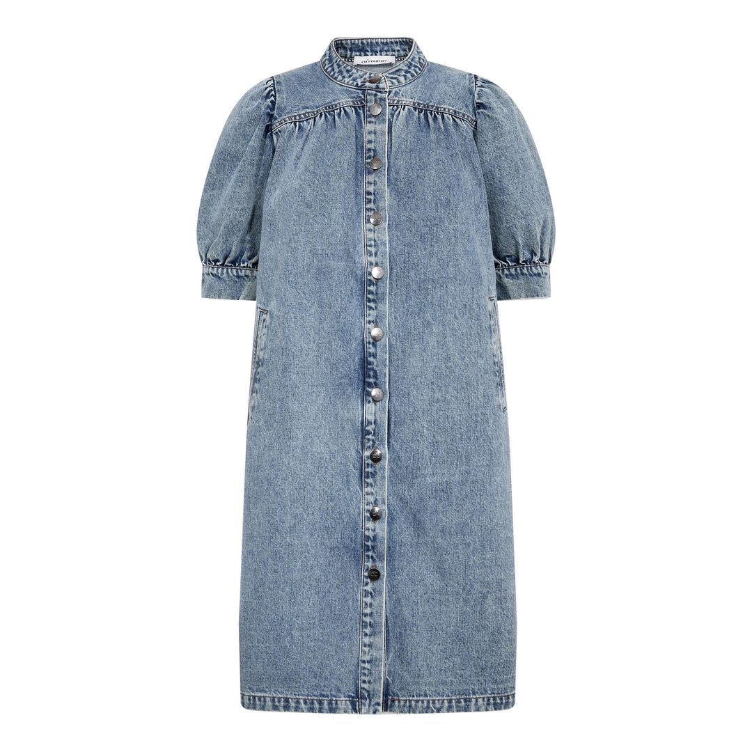 Co´Couture - Denicecc Denim Ss Dress 500079 - 45007 - Bleach Denim Kjoler 